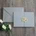 Gray Velvet Holder Invitation Card Simple Style Business Invitation